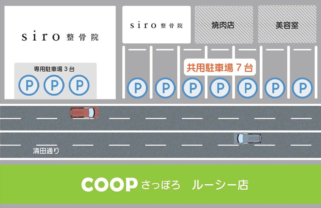 シロ整骨院駐車場地図